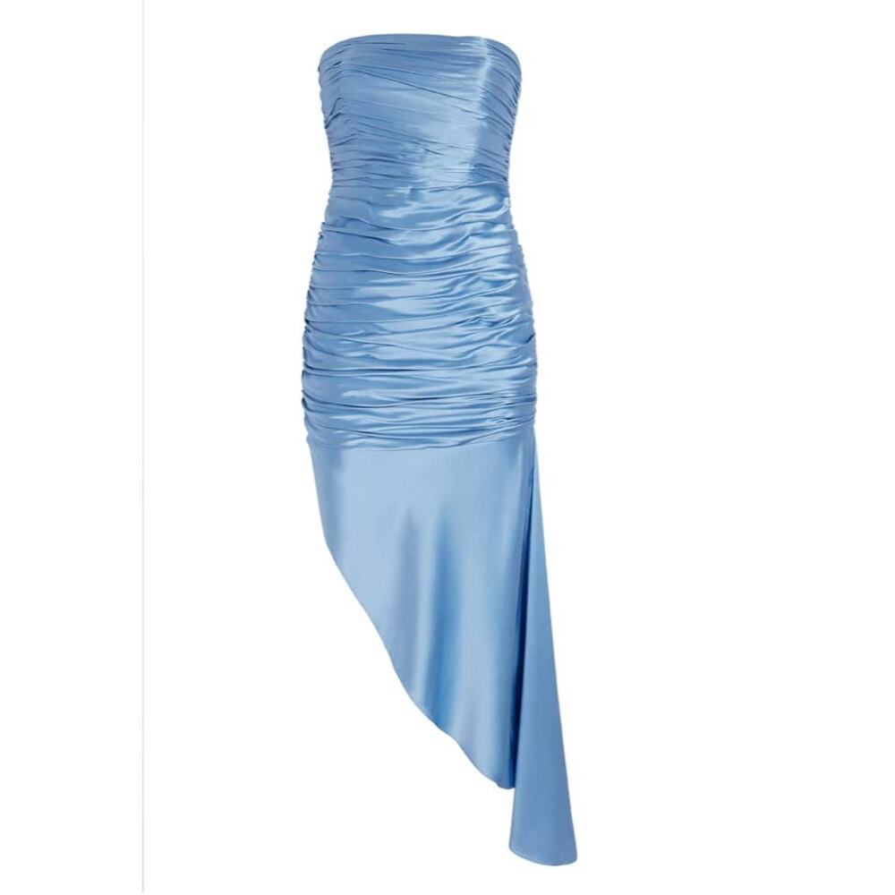Cinq à Sept Blue Strapless Midi Dress - Picture 7 of 8